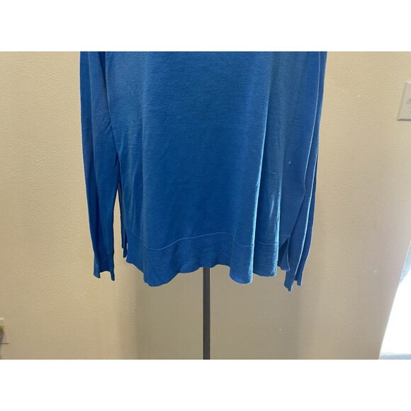 Zara Sweater Womens Size M Super Blue Long Sleeve Pullover - Picture 3 of 10